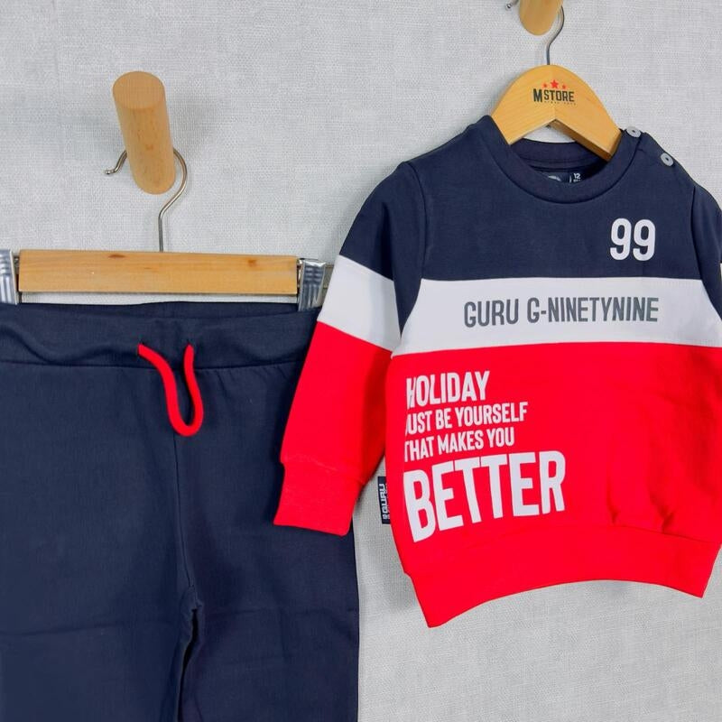 Guru Neugeborenen-Trainingsanzug aus Baumwolle