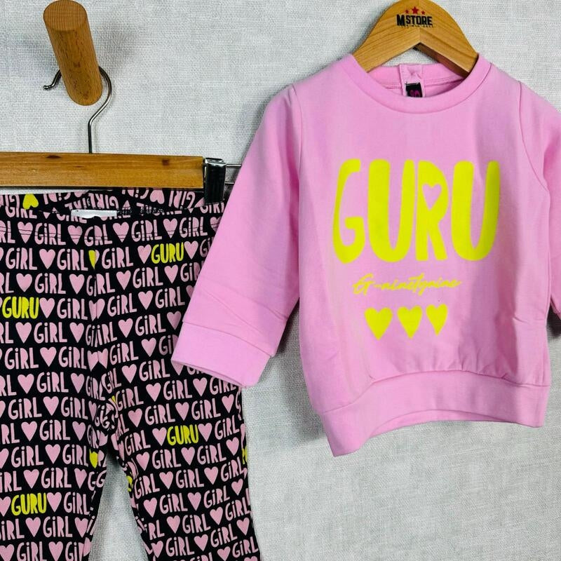 Guru Baumwoll-Trainingsanzug für Baby-Mädchen