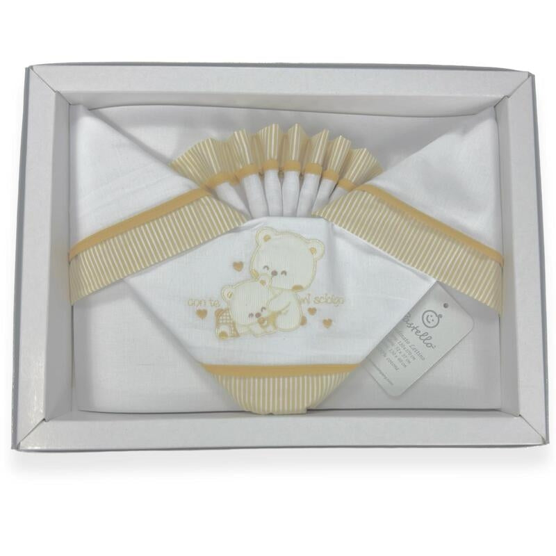 Pastellfarbenes Kinderbett/Kinderbett-Set aus 100 % Baumwolle