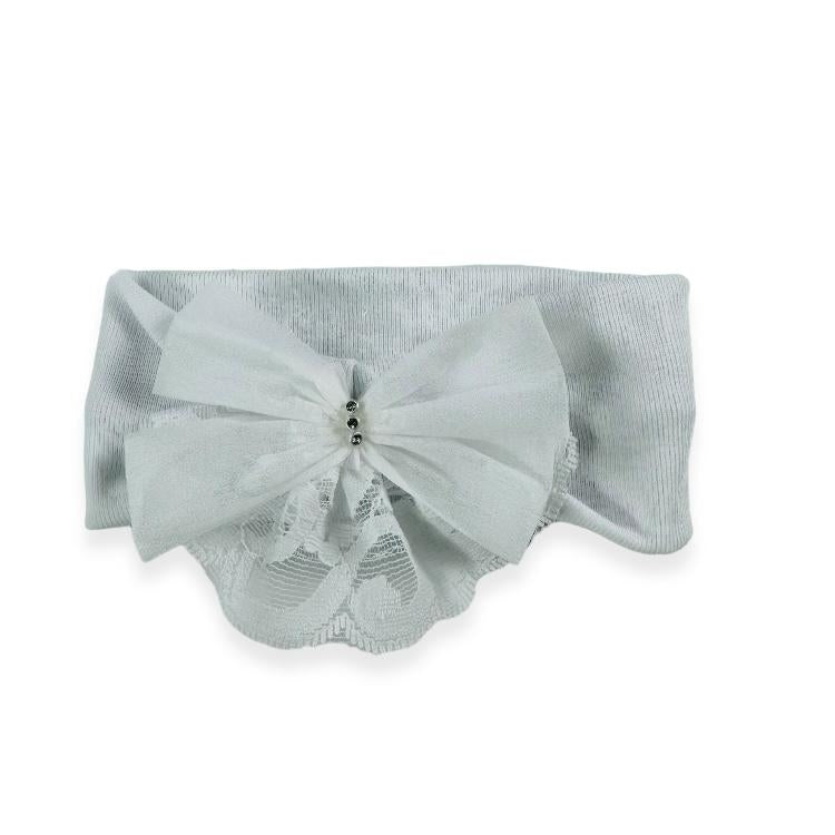 Neugeborenen-Stirnband aus Spitze