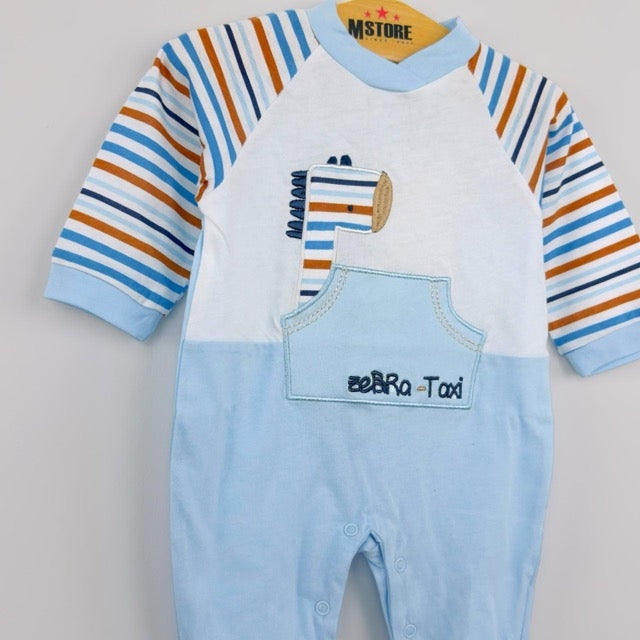 Strampler aus pastellfarbener Baumwolle