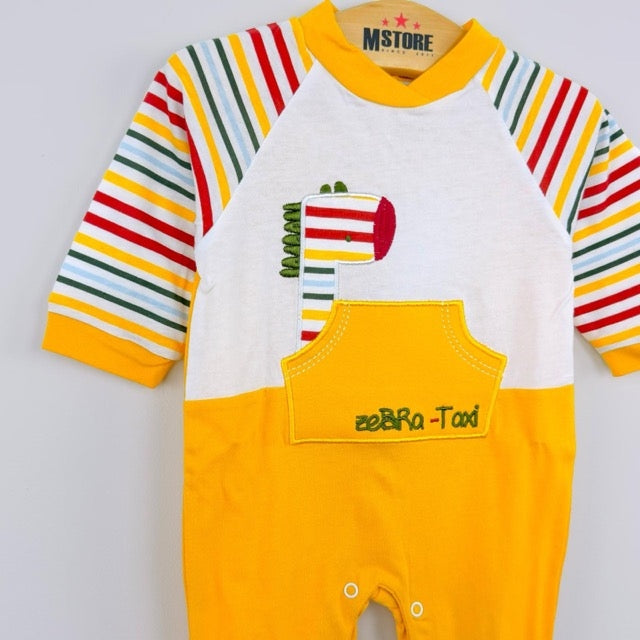 Strampler aus pastellfarbener Baumwolle