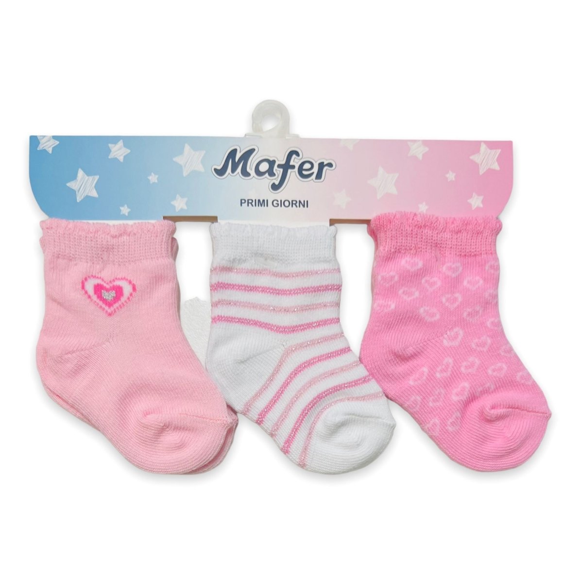 Tris Calzini Caldo Cotone 0/3 Mesi - Mstore016 - Calzini neonato - Mafer