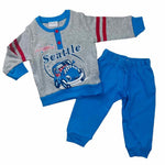 Warmer Pyjama aus Baumwolle in Pastelltönen