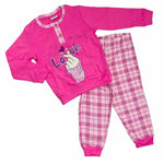 Warmer Pyjama aus Baumwolle in Pastelltönen