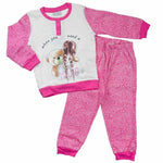 Warmer Pyjama aus Baumwolle in Pastelltönen