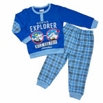 Warmer Pyjama aus Baumwolle in Pastelltönen