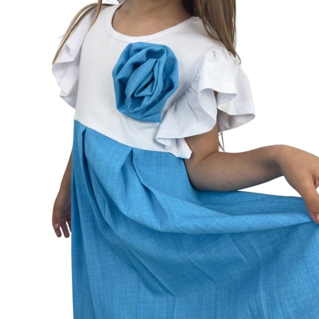 Mädchenkleid mit Rosette