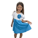 Mädchenkleid mit Rosette