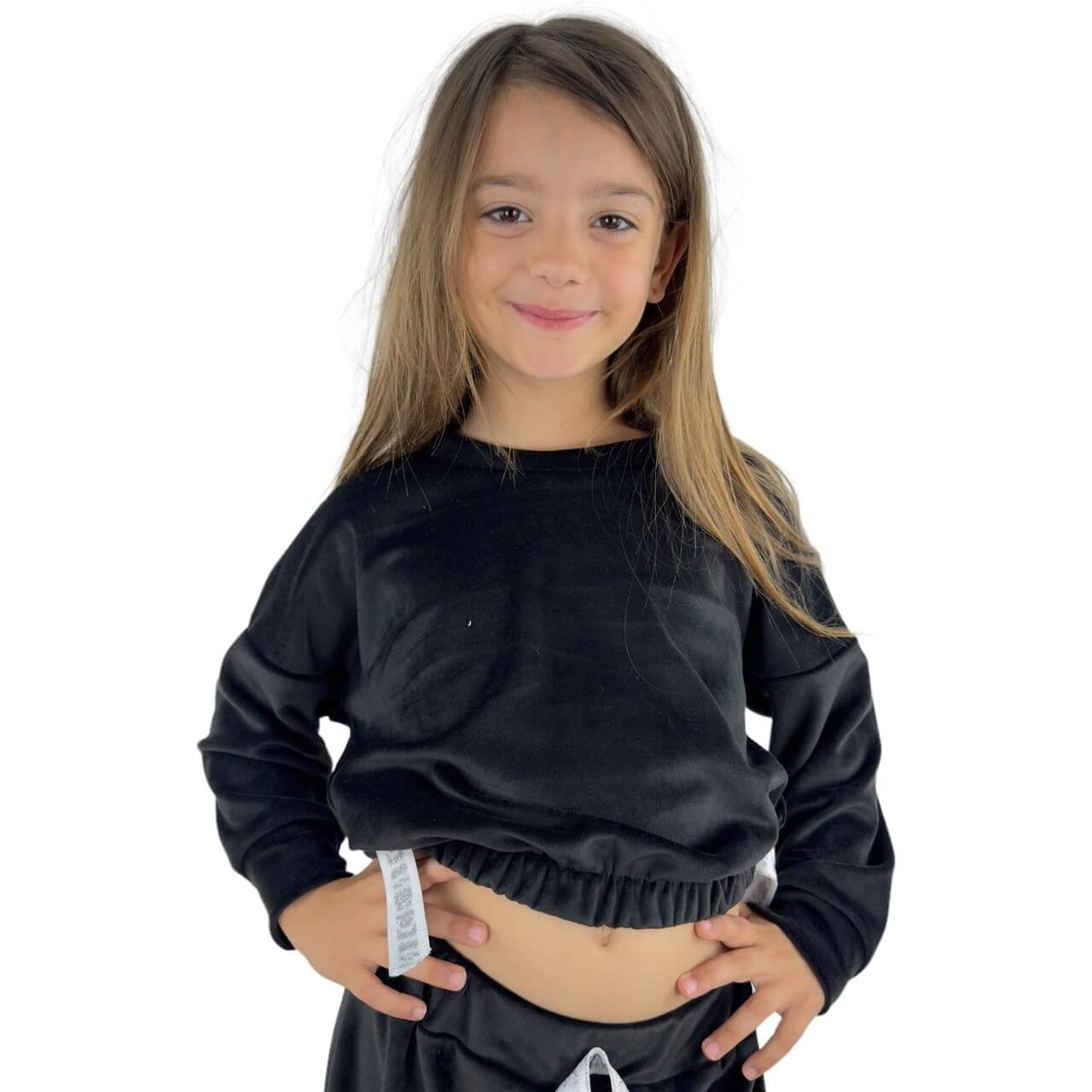 Chenille-Sweatshirt für Mädchen 