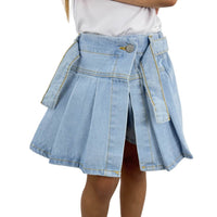 Jeansshorts mit Faltenrockeffekt für Mädchen