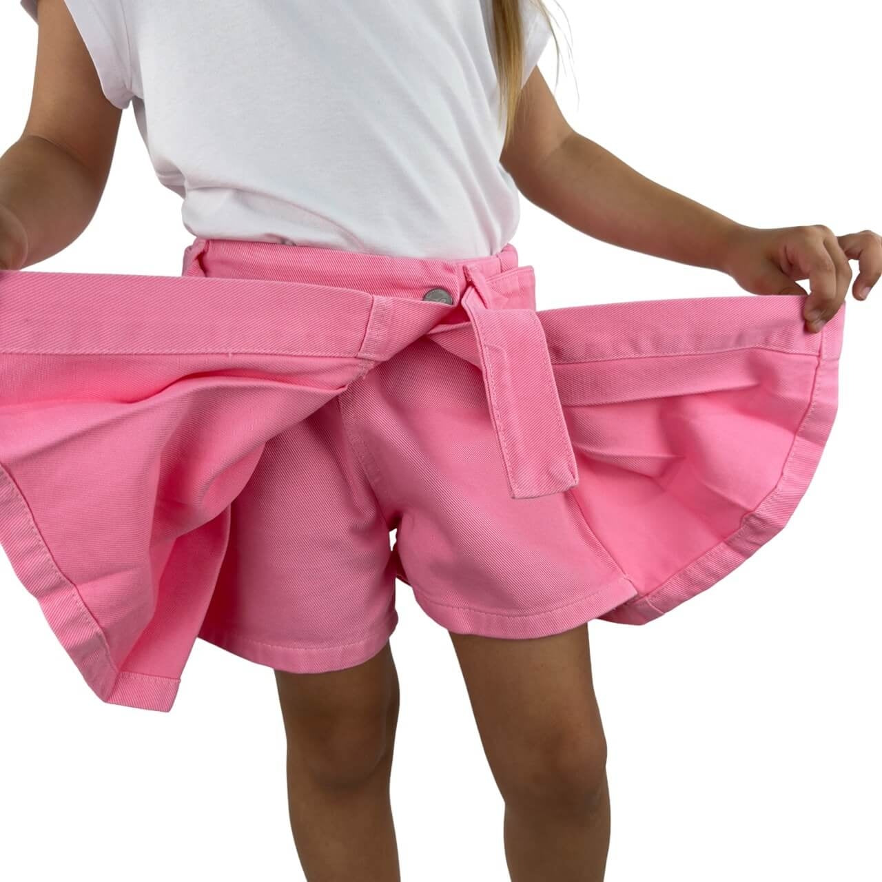 Jeansshorts mit Faltenrockeffekt für Mädchen