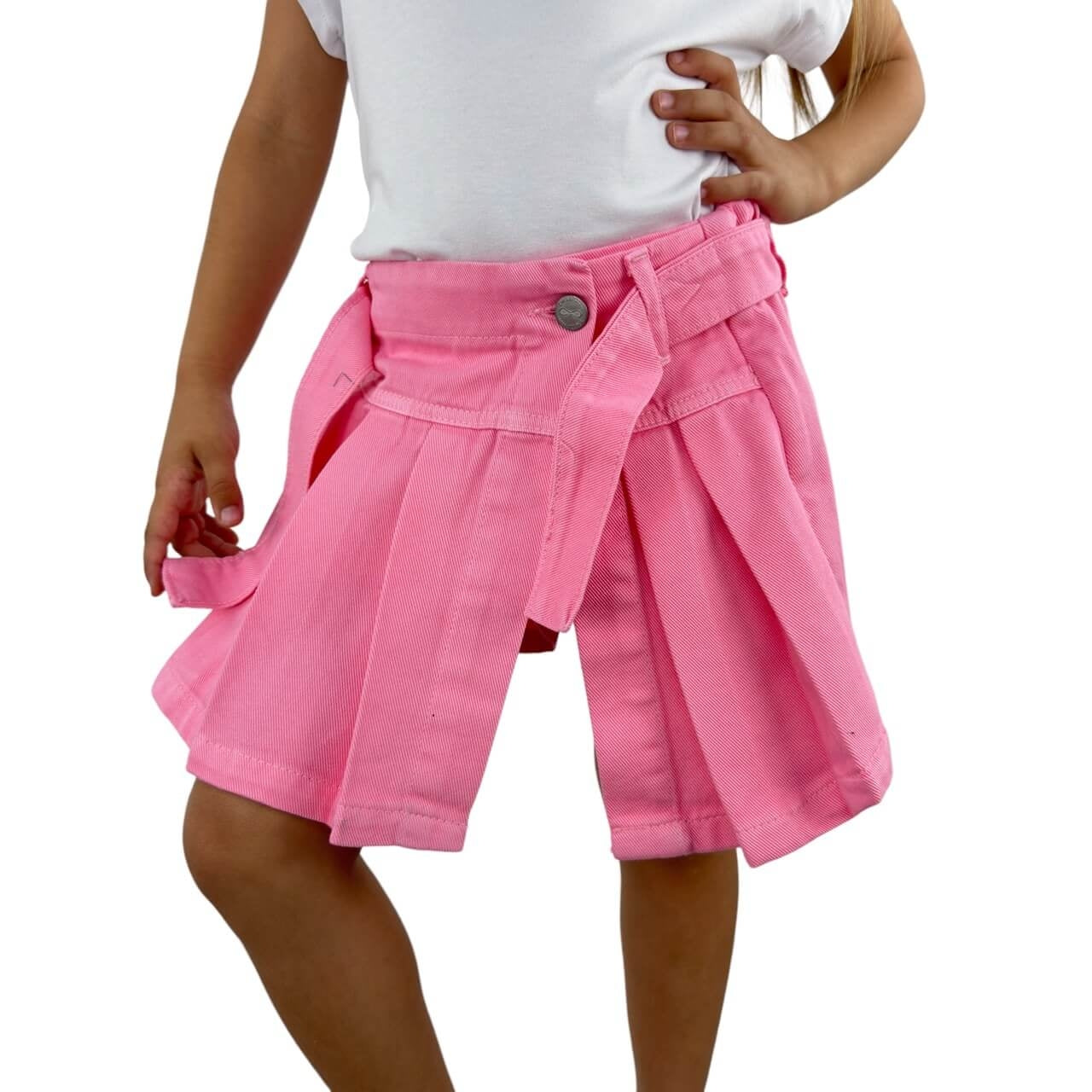 Jeansshorts mit Faltenrockeffekt für Mädchen