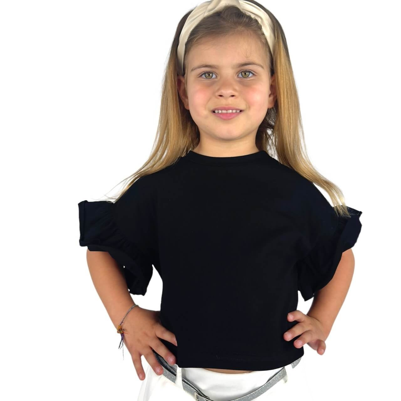 Mädchen-T-Shirt mit Puffärmeln