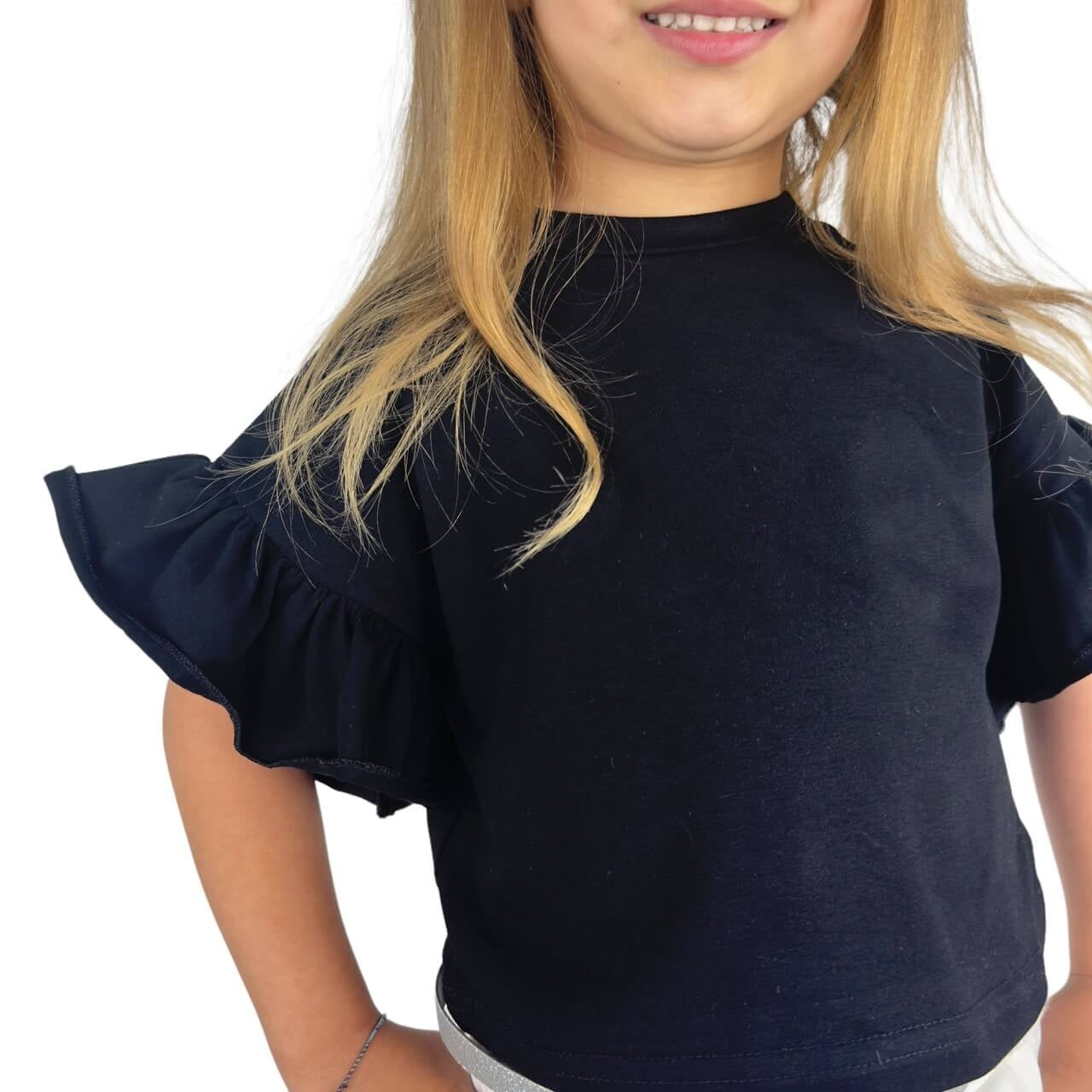Mädchen-T-Shirt mit Puffärmeln