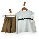 Warmes Baby-Mädchen-Outfit aus Baumwolle