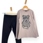 Warmes Baby-Mädchen-Outfit aus Baumwolle
