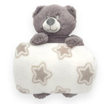 Karierter Kinderwagen Melanie mit Puppe 70x90 cm