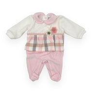 Pastellfarbener Chenille-Strampler