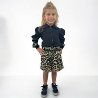 Camicia Bimba con inserti Animalier