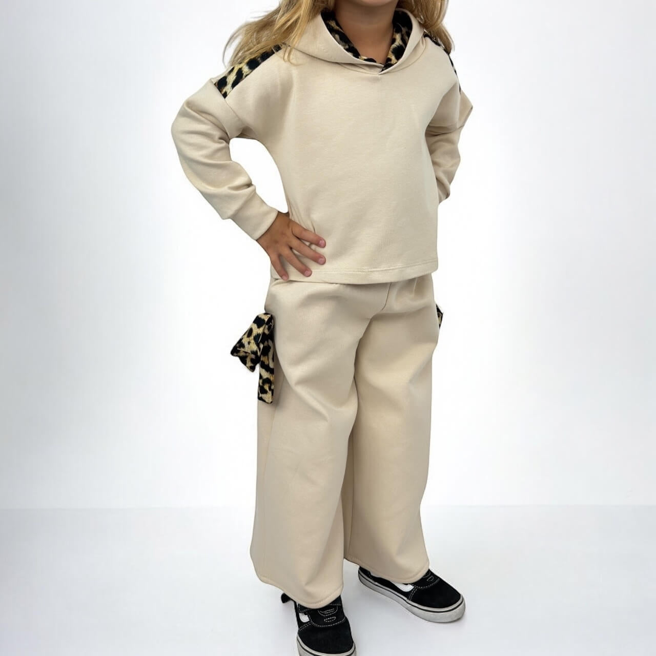 Animalier Trainingsanzug aus Baumwollgaze für Mädchen