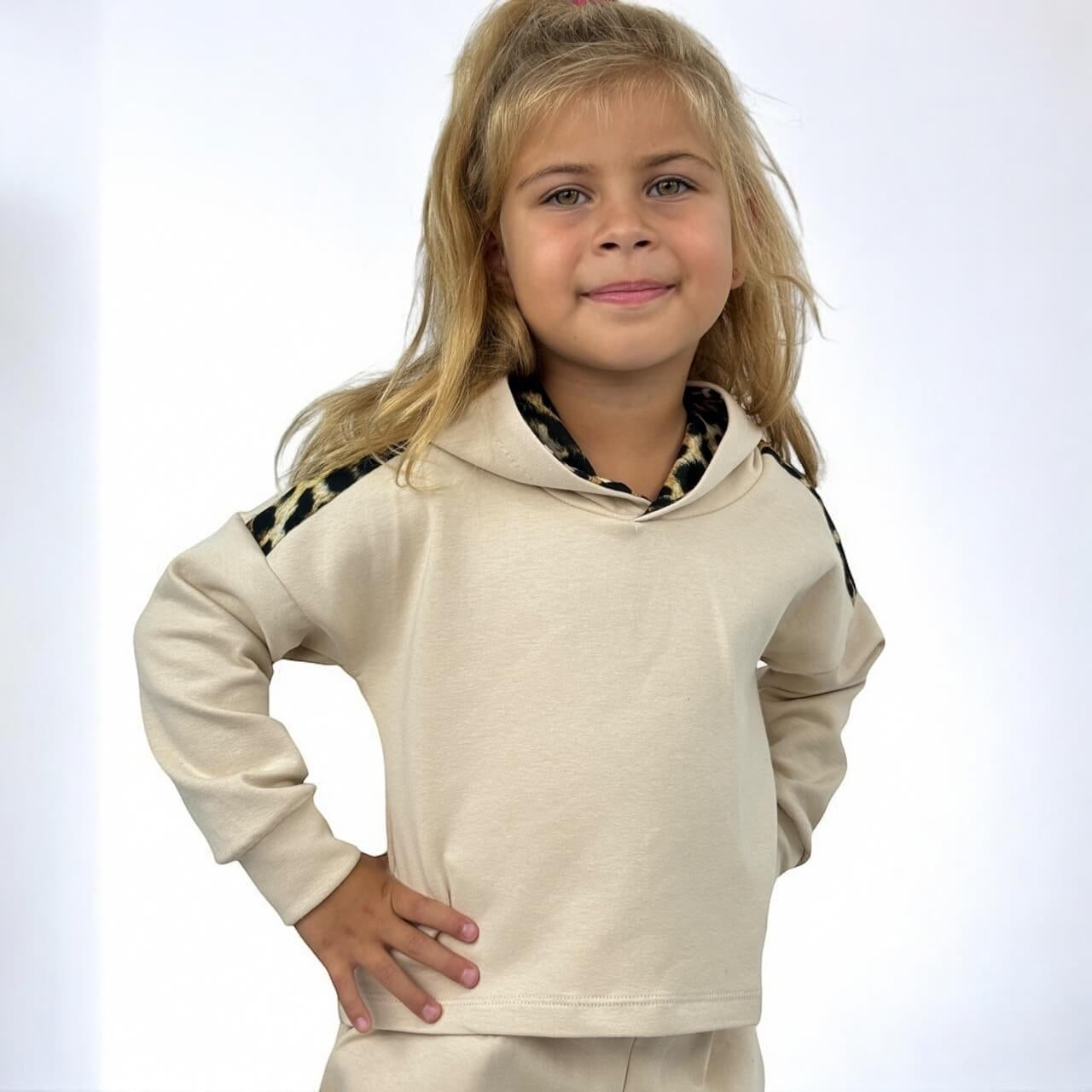 Animalier Trainingsanzug aus Baumwollgaze für Mädchen