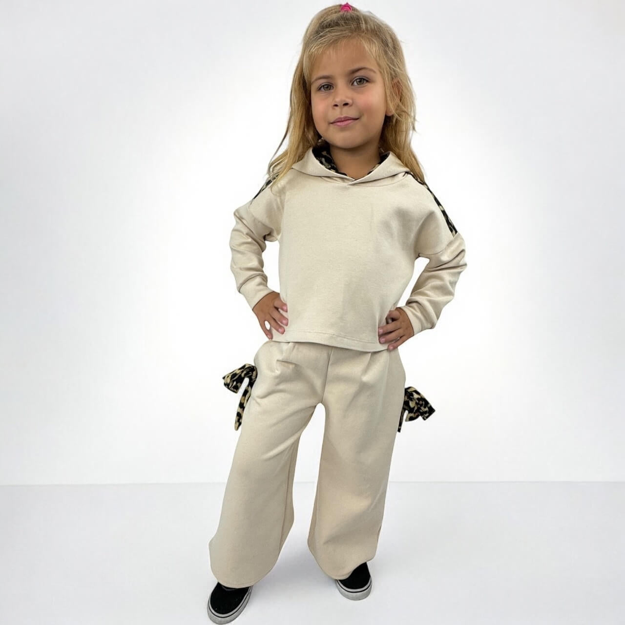 Animalier Trainingsanzug aus Baumwollgaze für Mädchen