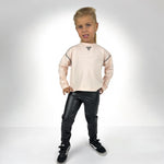 Baby-Mädchen-Set mit Leggings aus Öko-Leder