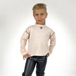 Baby-Mädchen-Set mit Leggings aus Öko-Leder