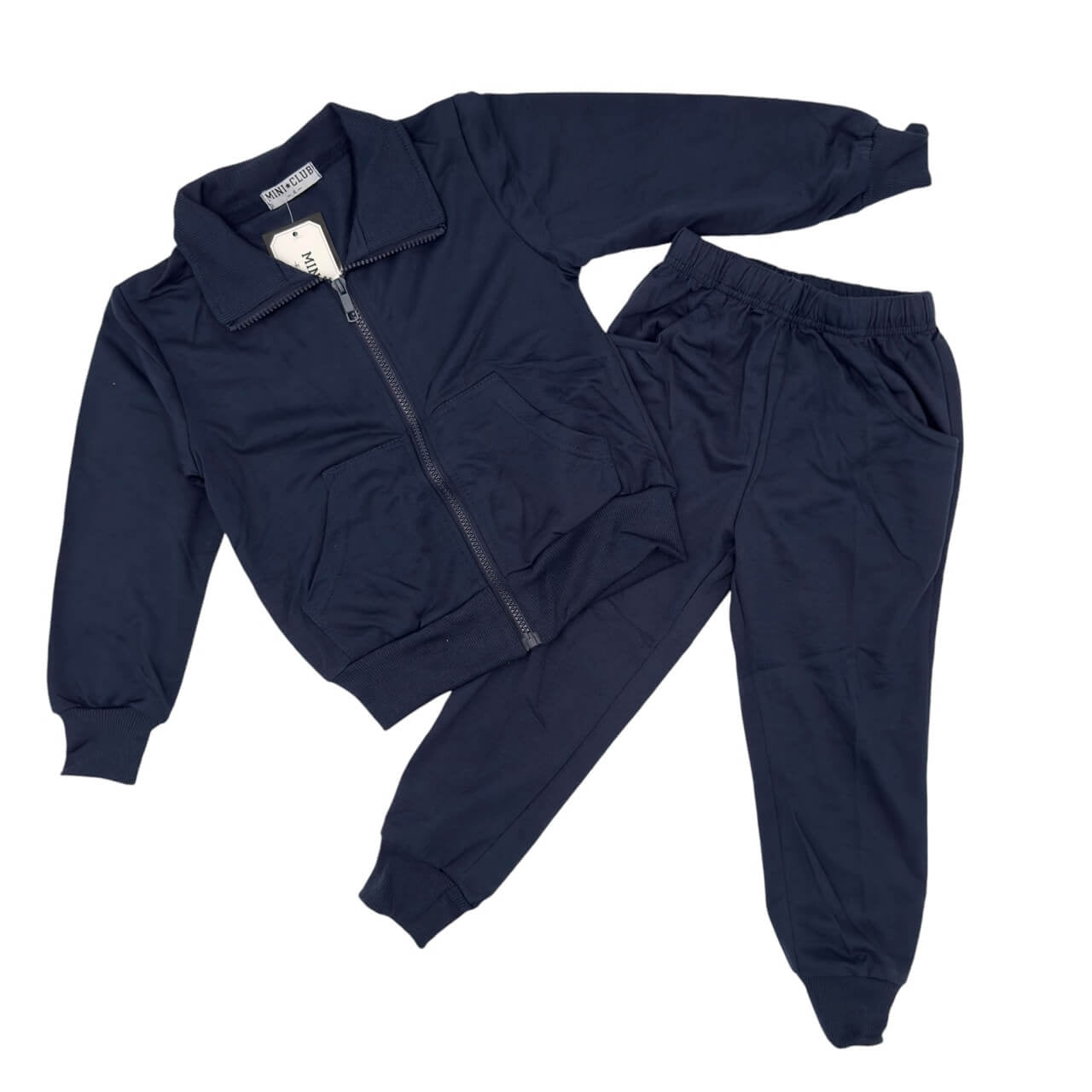 Blauer Sweatshirt-Trainingsanzug für die Schule