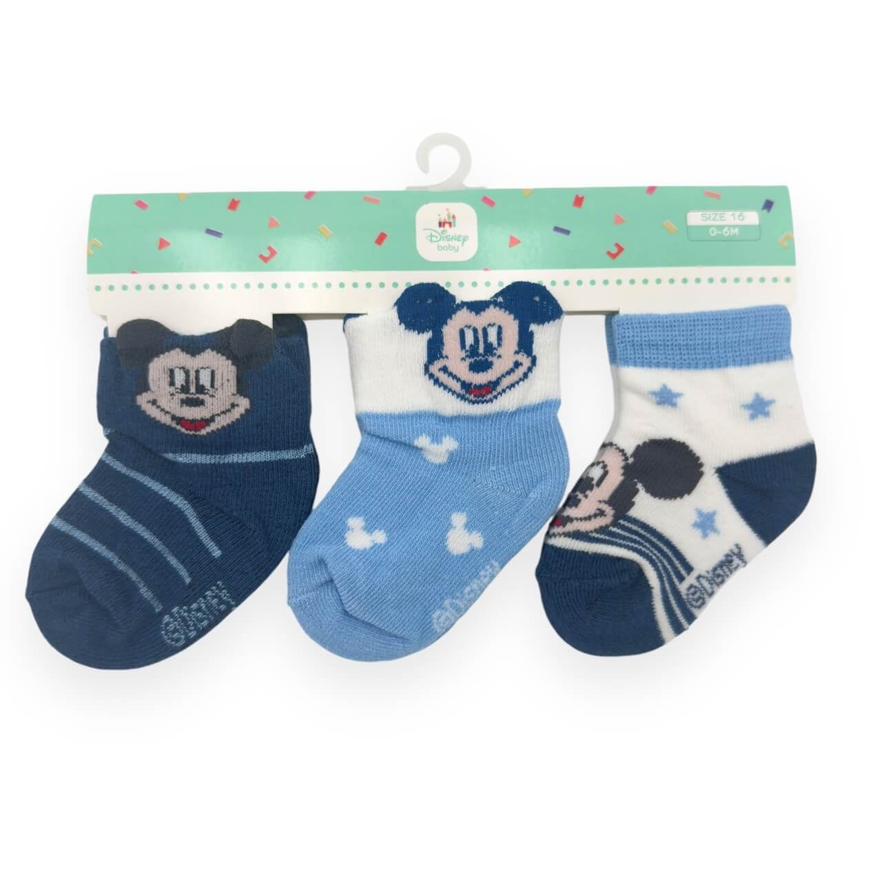 Tris Socken 0/6 Monate Disney Mickey Mouse