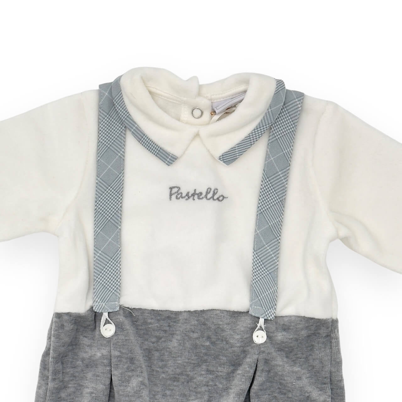 Pastellfarbener Chenille-Strampler