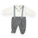Pastellfarbener Chenille-Strampler
