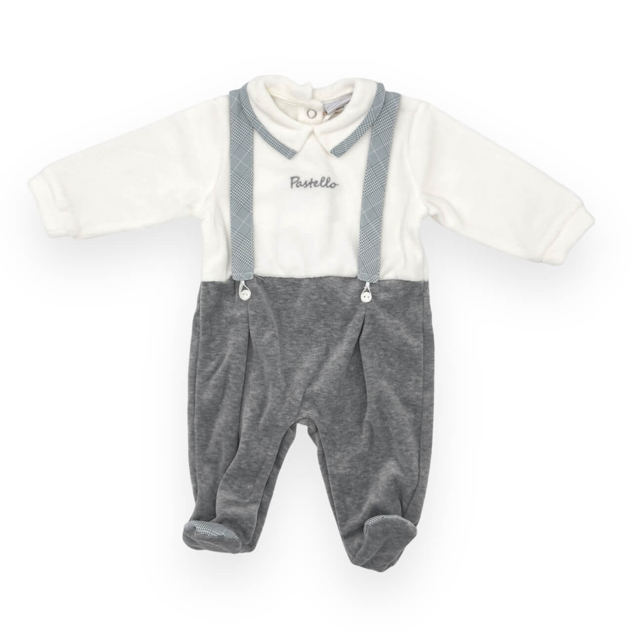 Pastellfarbener Chenille-Strampler