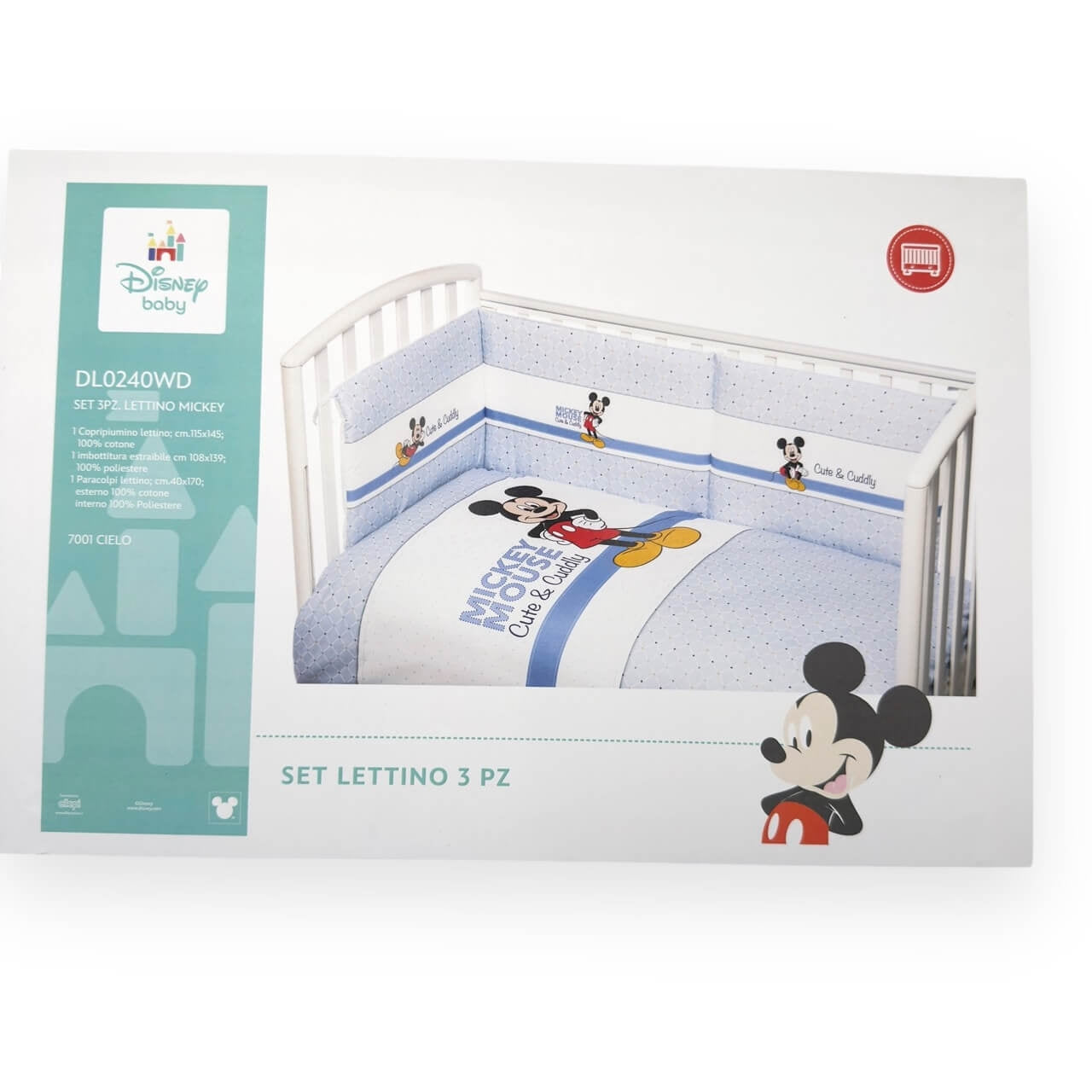 Bettdeckenset für Kinderbett mit Disney-Nestchen