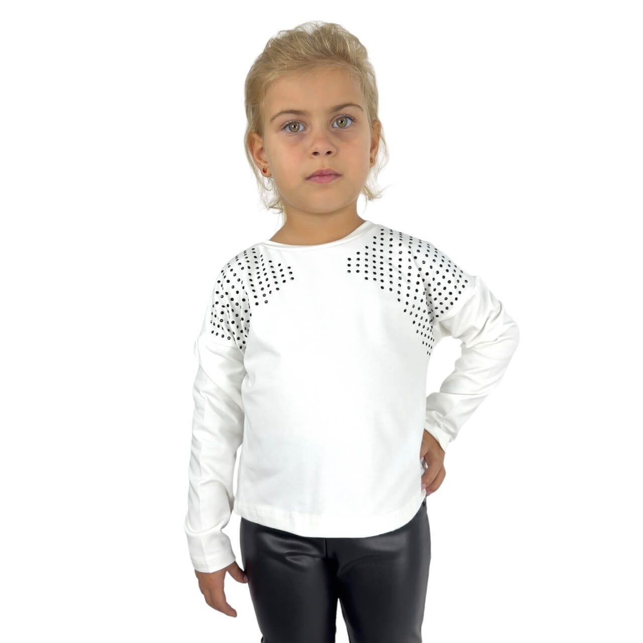 Baby-Mädchen-Set mit Leggings aus Öko-Leder