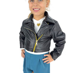 Komplette 3-teilige Öko-Lederjacke für Mädchen