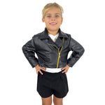 Komplette 3-teilige Öko-Lederjacke für Mädchen