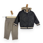Baby-Outfit mit Öko-Lederjacke