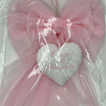 Tüll Geburtsschleife/Kokarde 65x45 cm