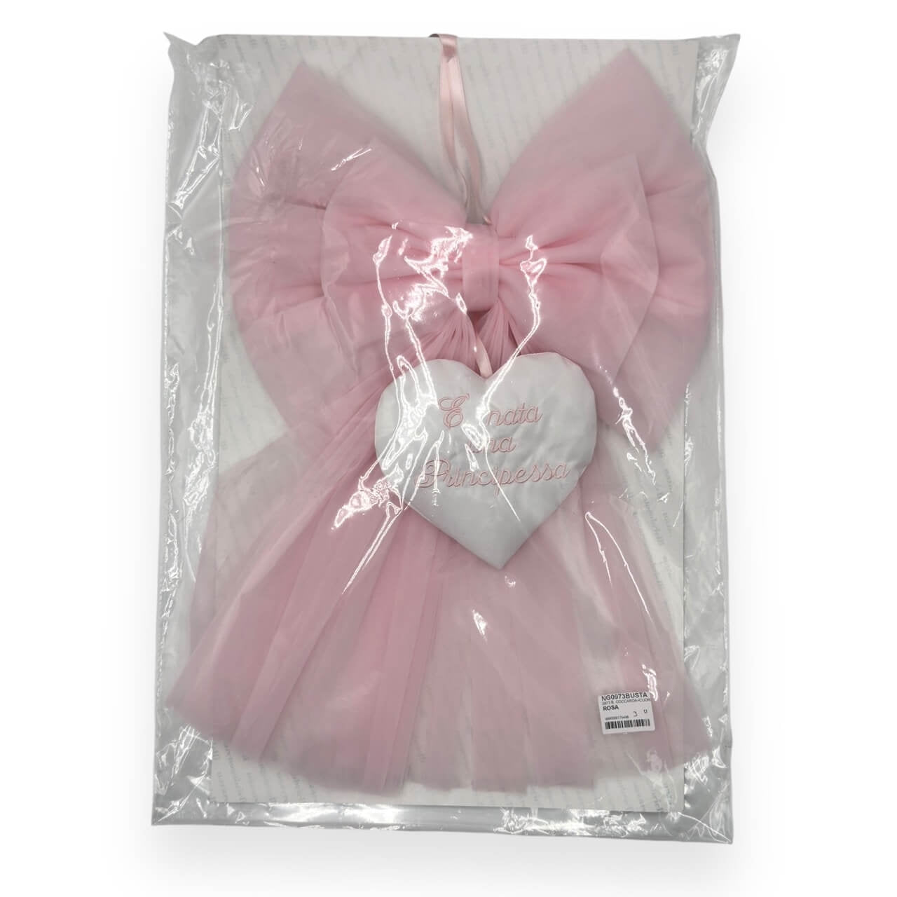 Tüll Geburtsschleife/Kokarde 65x45 cm