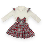 Warmes Baby-Mädchenkleid aus Baumwolle