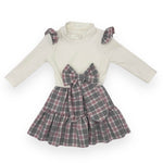 Warmes Baby-Mädchenkleid aus Baumwolle