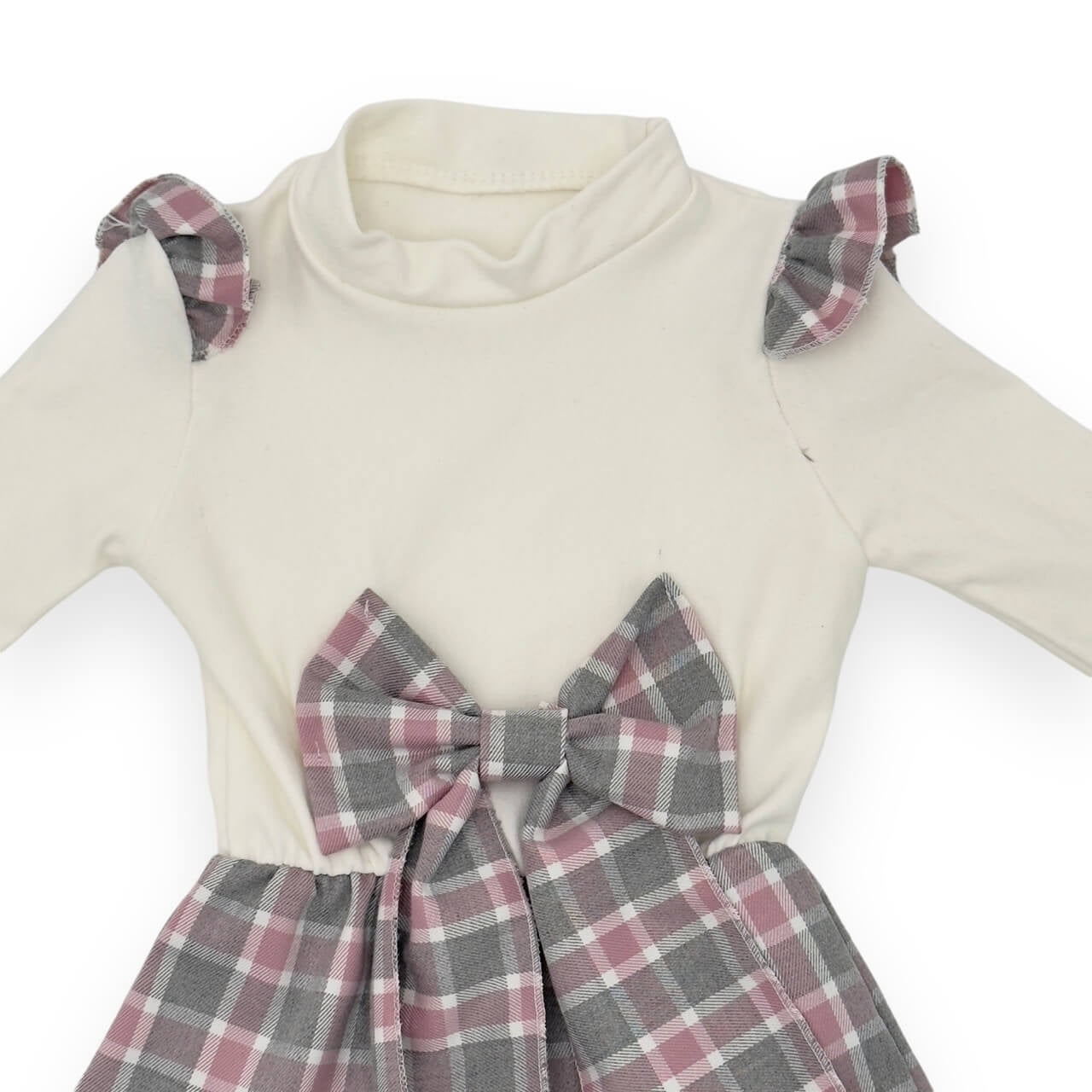 Warmes Baby-Mädchenkleid aus Baumwolle