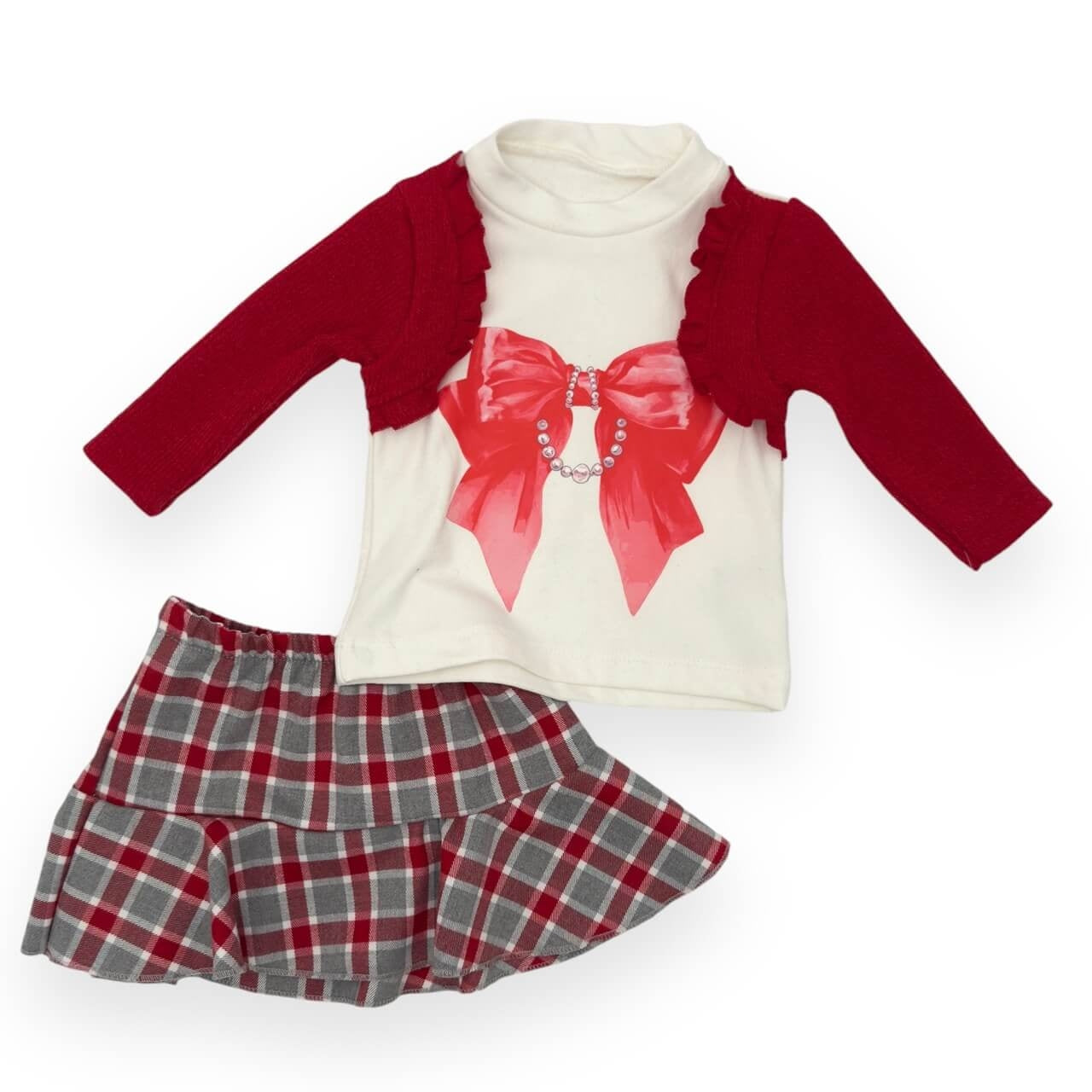 Warmes Baby-Mädchen-Outfit aus Baumwolle