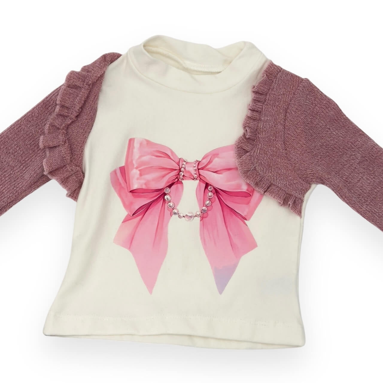 Warmes Baby-Mädchen-Outfit aus Baumwolle