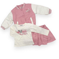 3-teiliges Baby-Mädchen-Outfit mit Jacke
