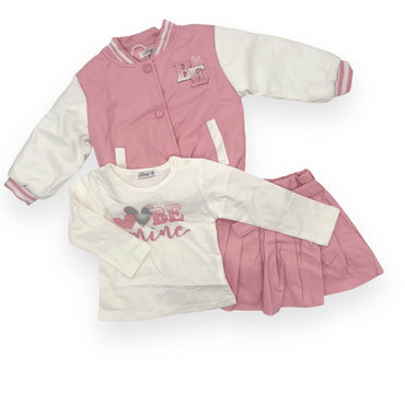 3-teiliges Baby-Mädchen-Outfit mit Jacke