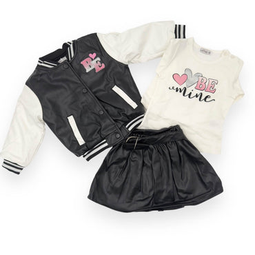 3-teiliges Baby-Mädchen-Outfit mit Jacke