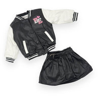 3-teiliges Baby-Mädchen-Outfit mit Jacke